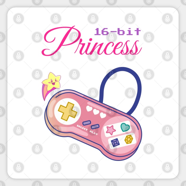 16-bit Princess Sticker by Axiomfox